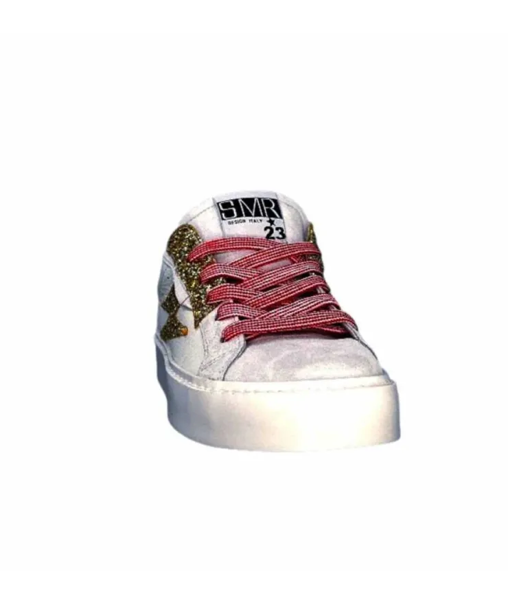Semerdjian Smr Viken 9587 Cuir Gris Blanc*Femme Baskets