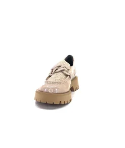 Softwaves 8-36-16 /02 Cuir Vernis & Tweed Beige*Femme Mocassins