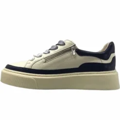 Softwaves 8.80.01/03 Cuir Creme & Marine*Femme Baskets