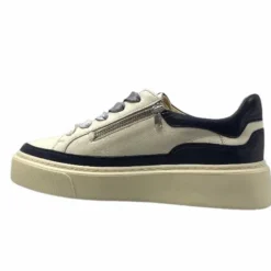 Softwaves 8.80.01/03 Cuir Creme & Marine*Femme Baskets