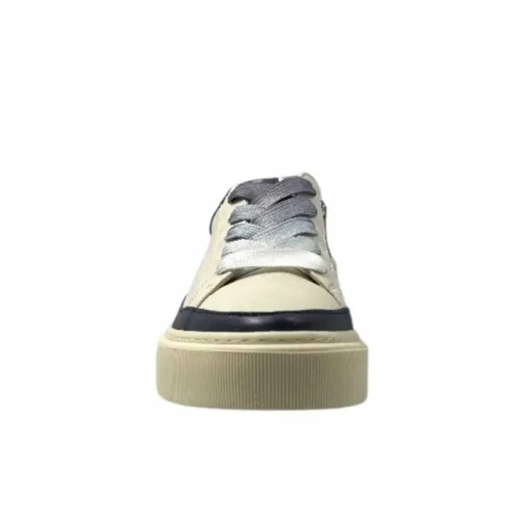Softwaves 8.80.01/03 Cuir Creme & Marine*Femme Baskets