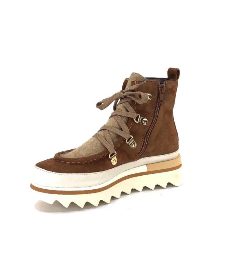 Softwaves 8-51-08 Cuir Daim Cognac*Femme Bottines