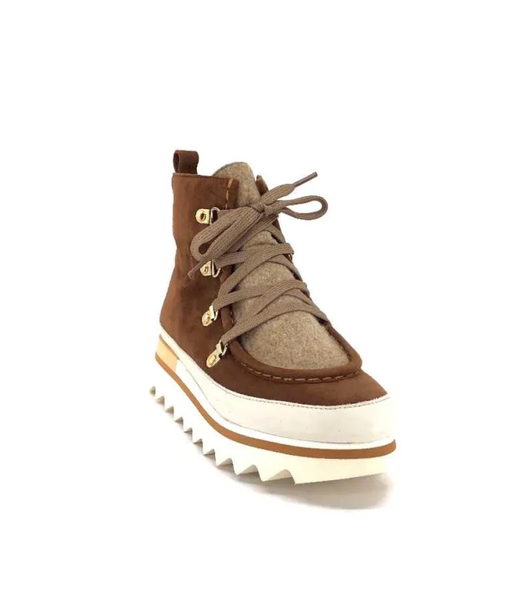 Softwaves 8-51-08 Cuir Daim Cognac*Femme Bottines