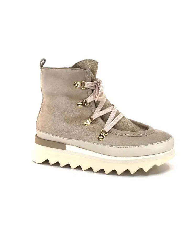 Softwaves 8-51-08 Cuir Daim Creme*Femme Bottines