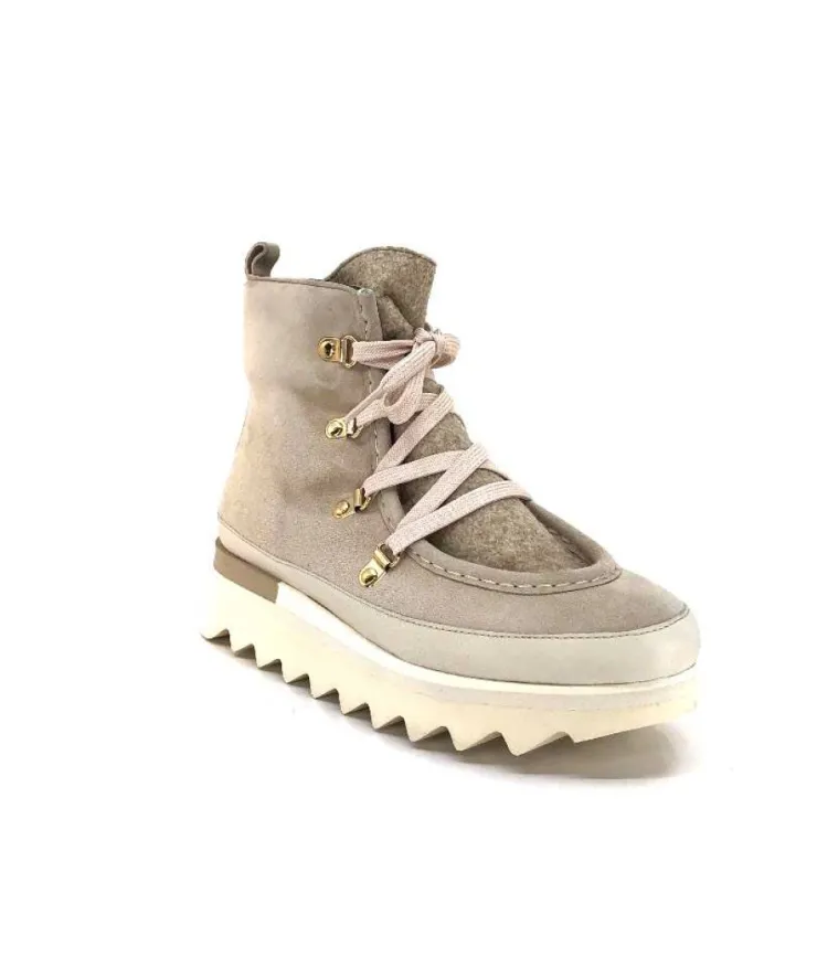 Softwaves 8-51-08 Cuir Daim Creme*Femme Bottines