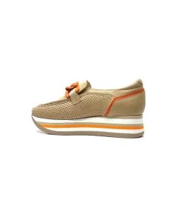Softwaves 7-78-56 Cuir Et Daim Camel*Femme Mocassins