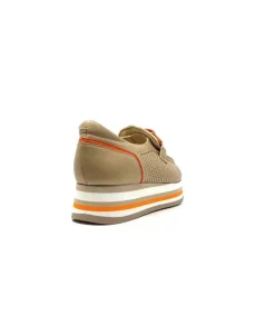 Softwaves 7-78-56 Cuir Et Daim Camel*Femme Mocassins