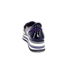 Softwaves 7.78.61 Cuir Vernis Et Daim Violet*Femme Mocassins