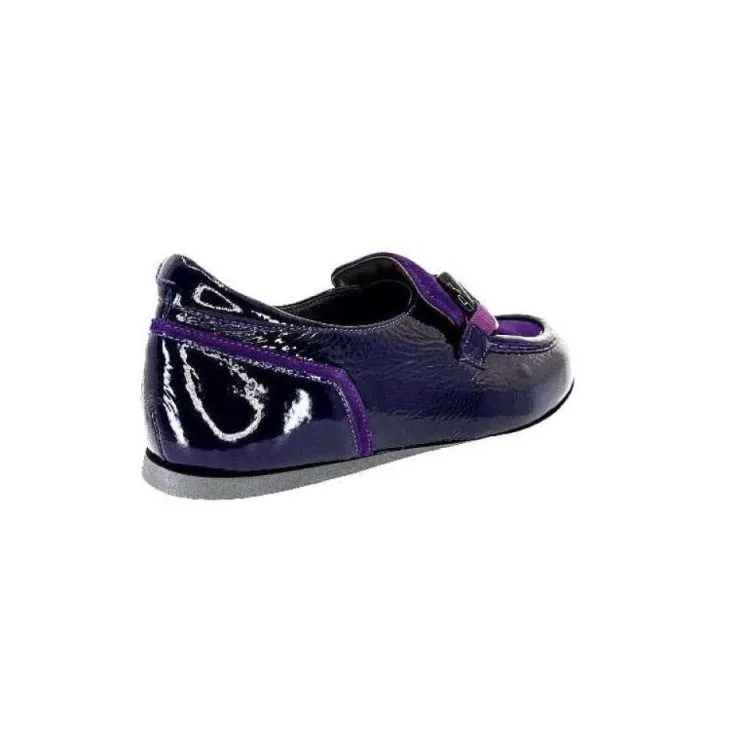 Softwaves 7.78.61 Cuir Vernis Et Daim Violet*Femme Mocassins