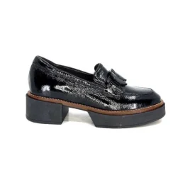 Softwaves 8.89.03 Cuir Vernis Noir*Femme Mocassins