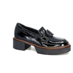 Softwaves 8.89.03 Cuir Vernis Noir*Femme Mocassins