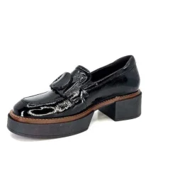 Softwaves 8.89.03 Cuir Vernis Noir*Femme Mocassins