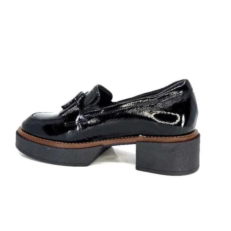 Softwaves 8.89.03 Cuir Vernis Noir*Femme Mocassins