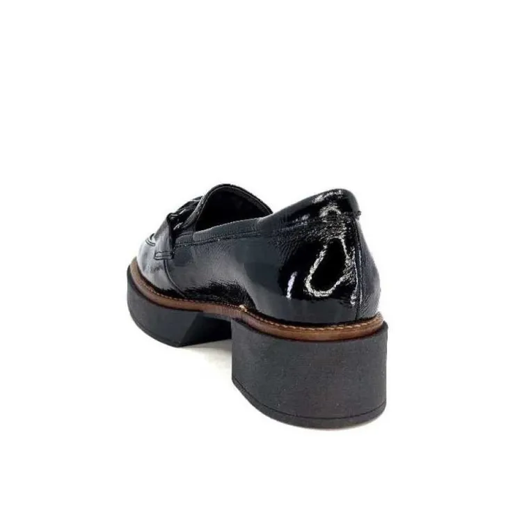 Softwaves 8.89.03 Cuir Vernis Noir*Femme Mocassins