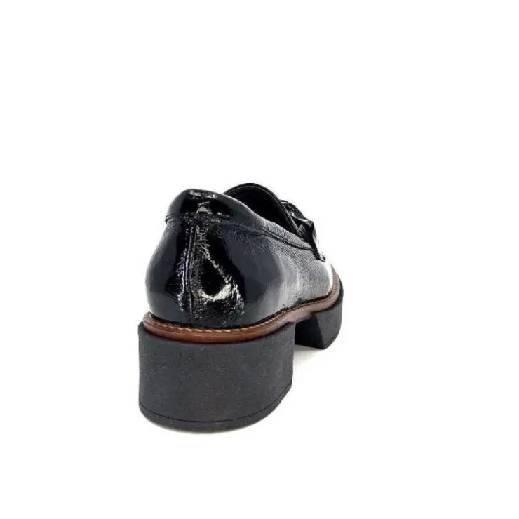 Softwaves 8.89.03 Cuir Vernis Noir*Femme Mocassins