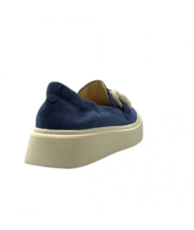 Softwaves 8.80.02 Daim Bleu*Femme Mocassins