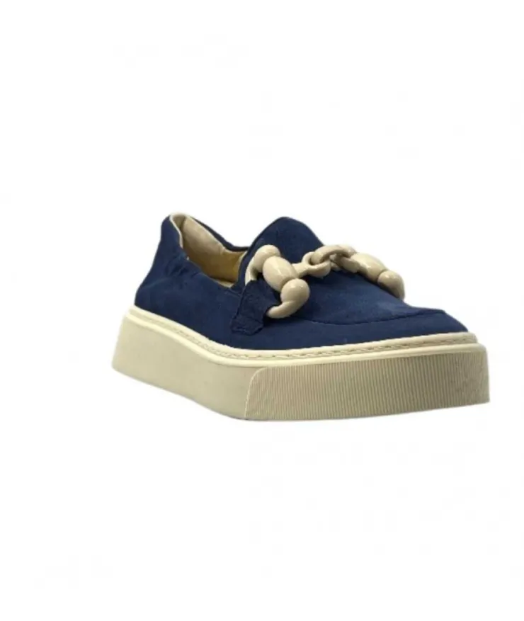 Softwaves 8.80.02 Daim Bleu*Femme Mocassins