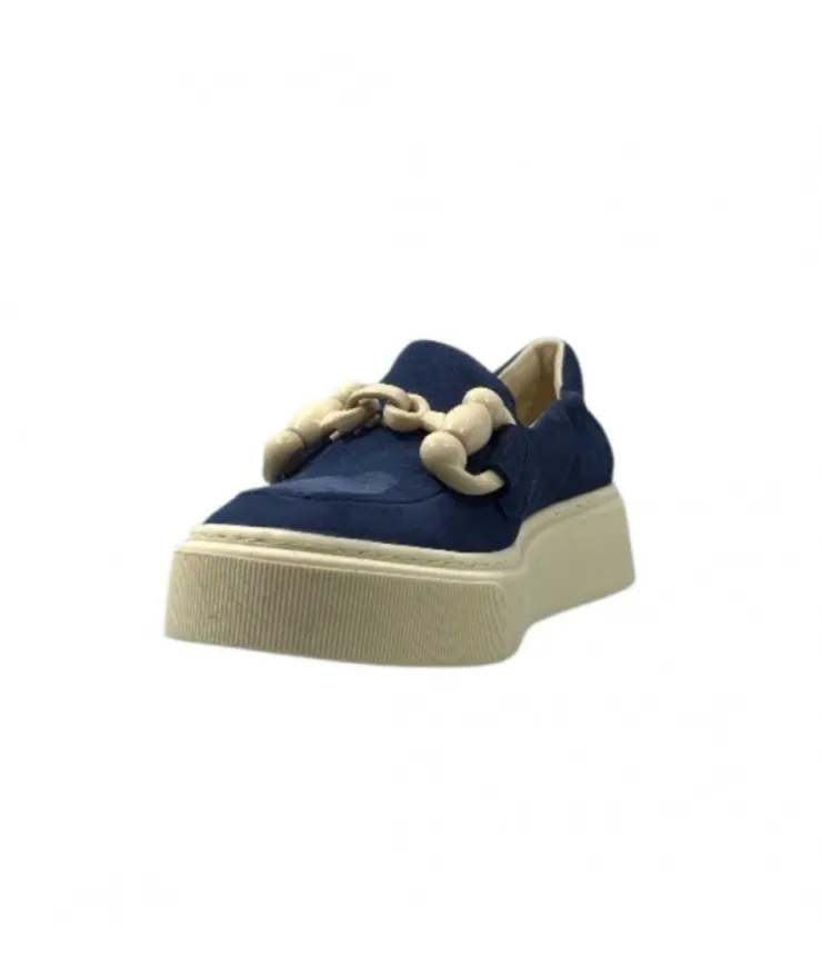 Softwaves 8.80.02 Daim Bleu*Femme Mocassins