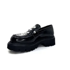 Elena iachi Strategia A5508T Cuir Noir Noir*Femme Mocassins