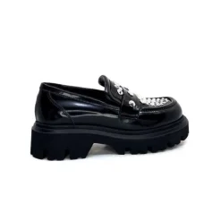 Elena iachi Strategia A5508T Cuir Noir Noir*Femme Mocassins