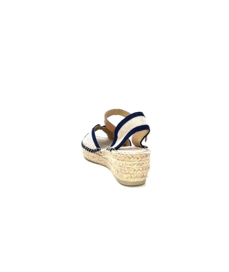 Toni Pons Bego Textile Ecru Marine*Femme Espadrilles