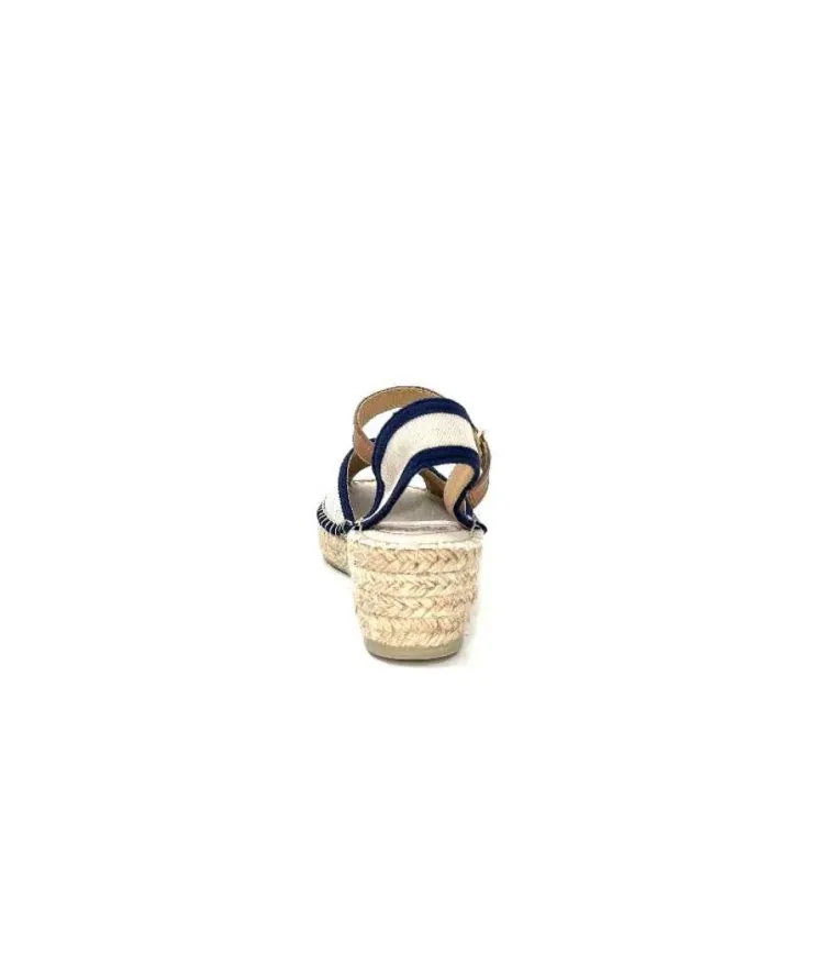 Toni Pons Bego Textile Ecru Marine*Femme Espadrilles
