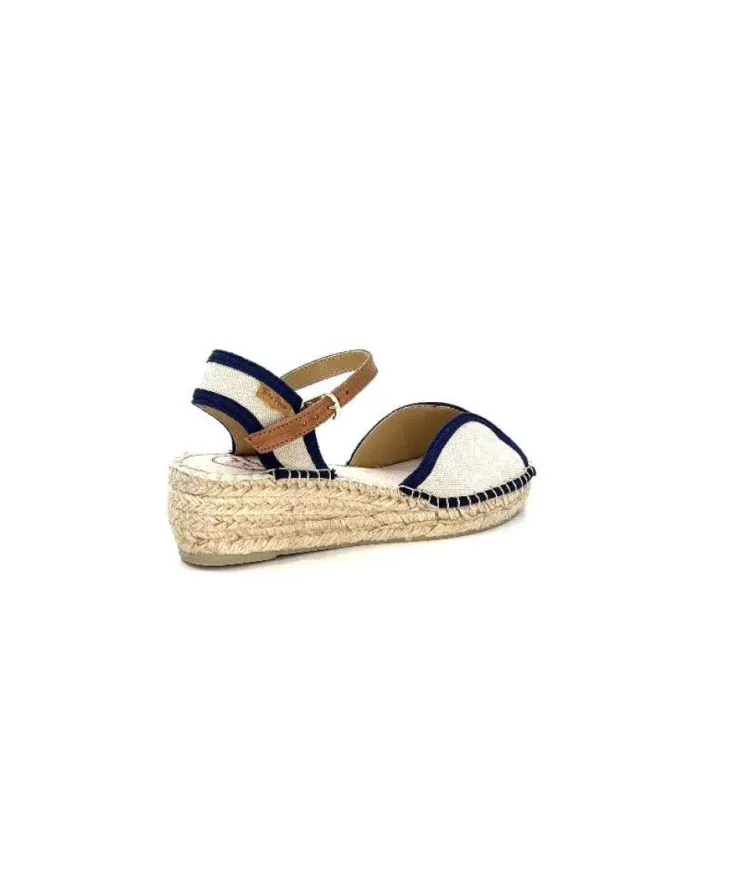 Toni Pons Bego Textile Ecru Marine*Femme Espadrilles