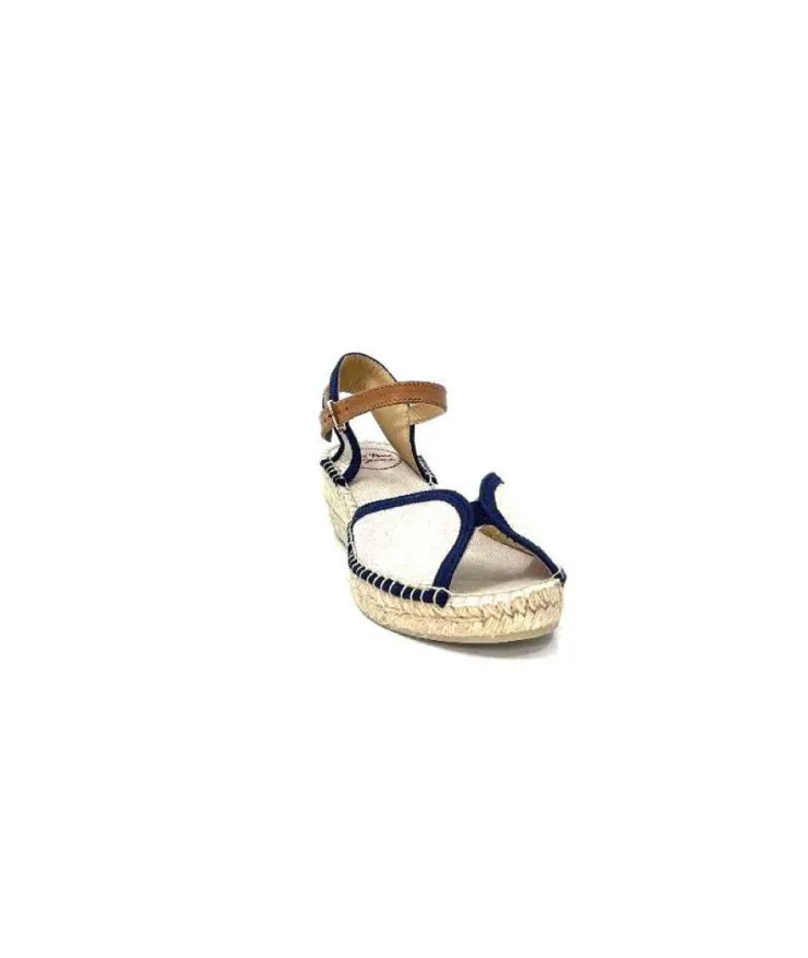 Toni Pons Bego Textile Ecru Marine*Femme Espadrilles