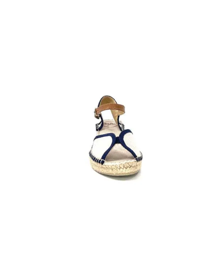 Toni Pons Bego Textile Ecru Marine*Femme Espadrilles