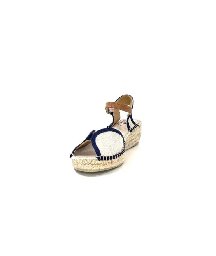 Toni Pons Bego Textile Ecru Marine*Femme Espadrilles