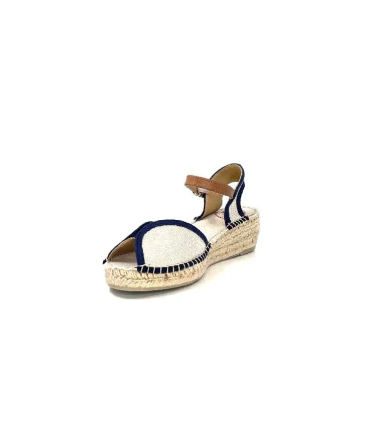 Toni Pons Bego Textile Ecru Marine*Femme Espadrilles