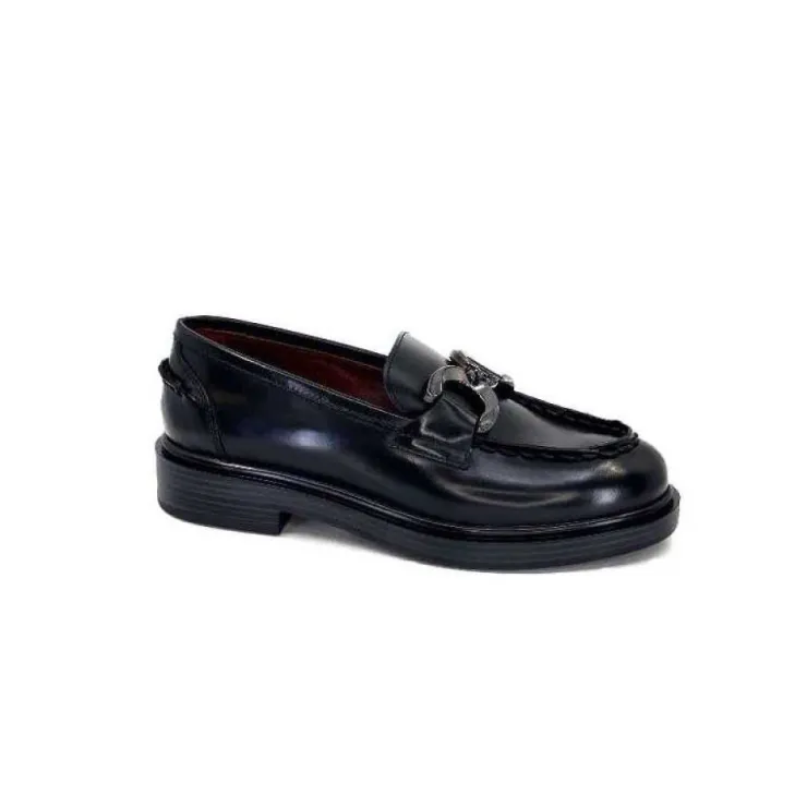 Triver Flight 709.06 Cuir Abrasivato Noir*Femme Mocassins