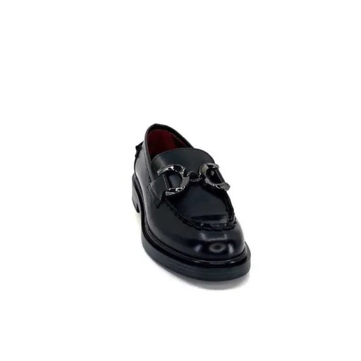 Triver Flight 709.06 Cuir Abrasivato Noir*Femme Mocassins