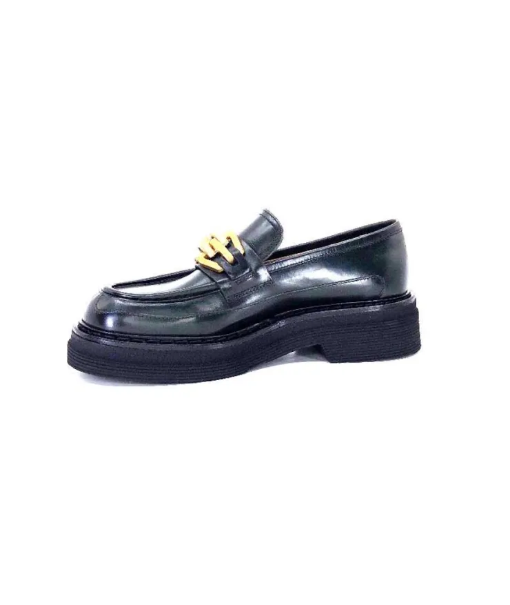 Triver Flight 482-11 Cuir Vert*Femme Mocassins