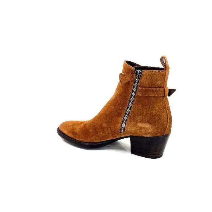 Triver Flight 702.04 Daim Marron Peach*Femme Bottines