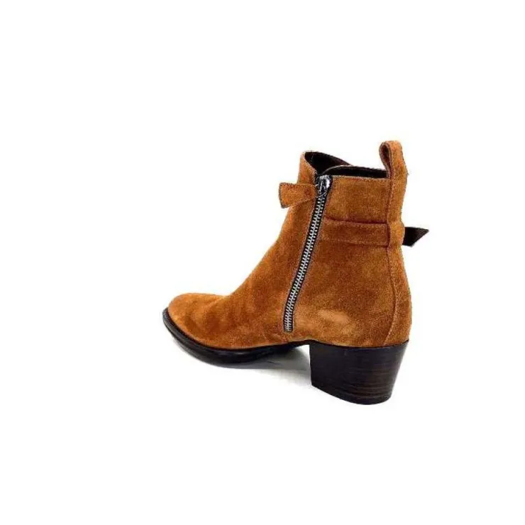 Triver Flight 702.04 Daim Marron Peach*Femme Bottines