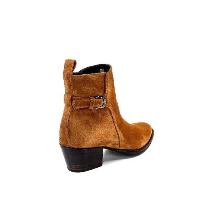 Triver Flight 702.04 Daim Marron Peach*Femme Bottines