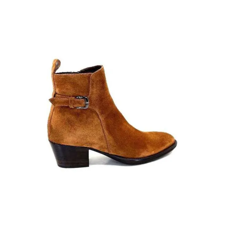 Triver Flight 702.04 Daim Marron Peach*Femme Bottines