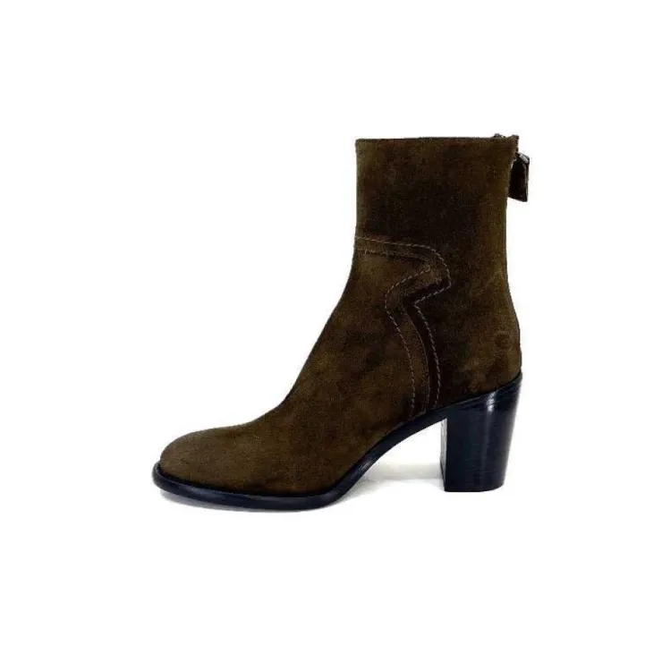 Triver Flight 706.03 Daim Olive*Femme Bottines