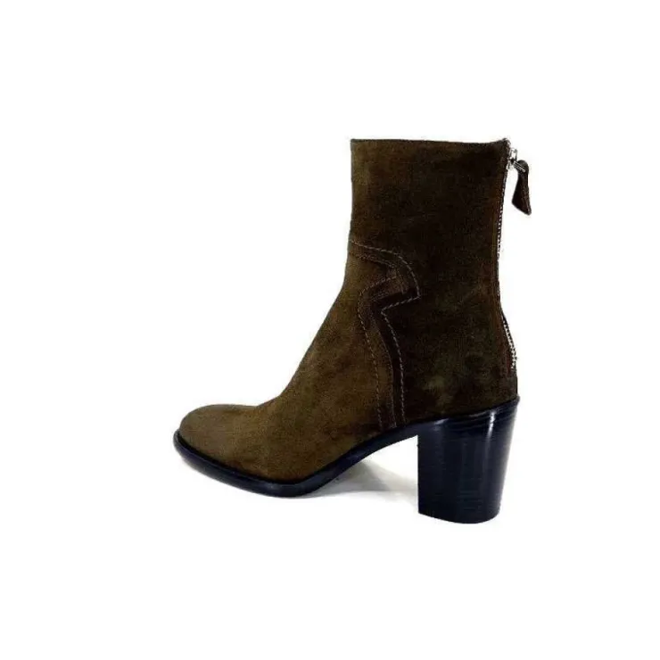 Triver Flight 706.03 Daim Olive*Femme Bottines