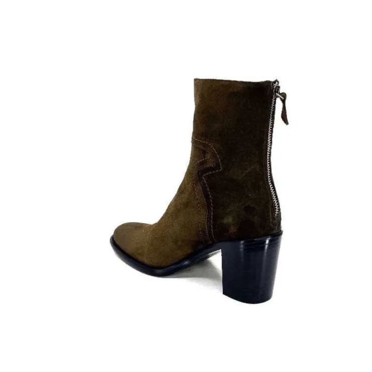 Triver Flight 706.03 Daim Olive*Femme Bottines