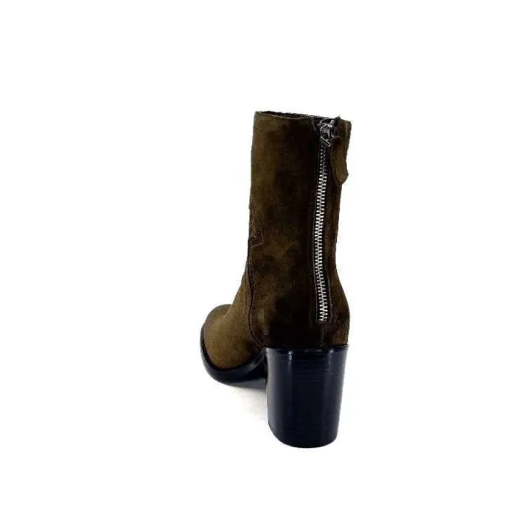 Triver Flight 706.03 Daim Olive*Femme Bottines