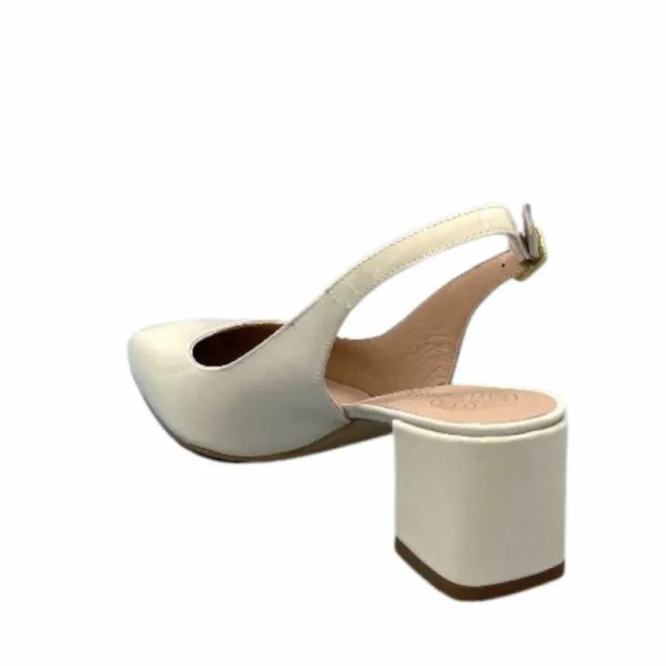 Unisa Lauri Cuir Vernis Creme*Femme Escarpins