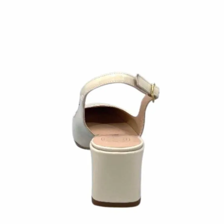 Unisa Lauri Cuir Vernis Creme*Femme Escarpins