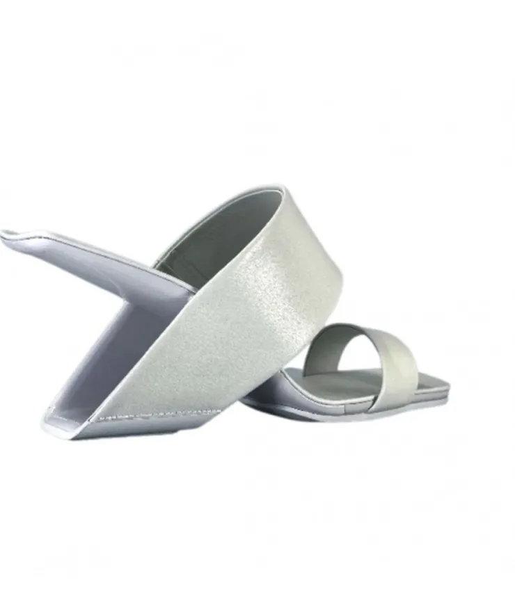 United Nude Loop Hi Cuir Gris*Femme Mules