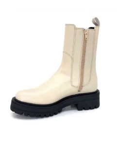We Do 99465 B Cuir Beige Lin*Femme Bottines