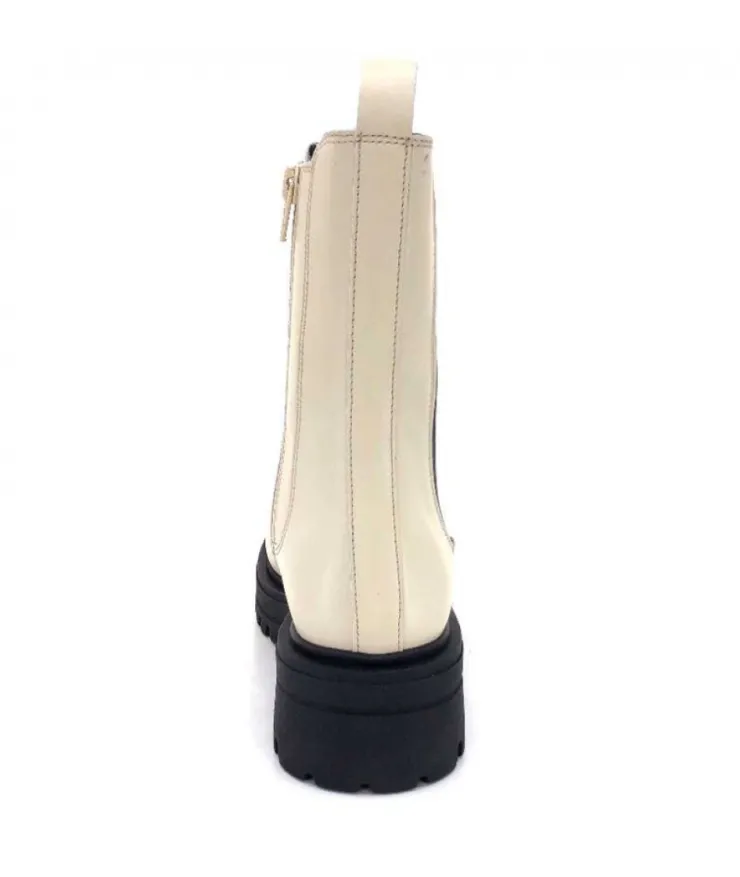 We Do 99465 B Cuir Beige Lin*Femme Bottines