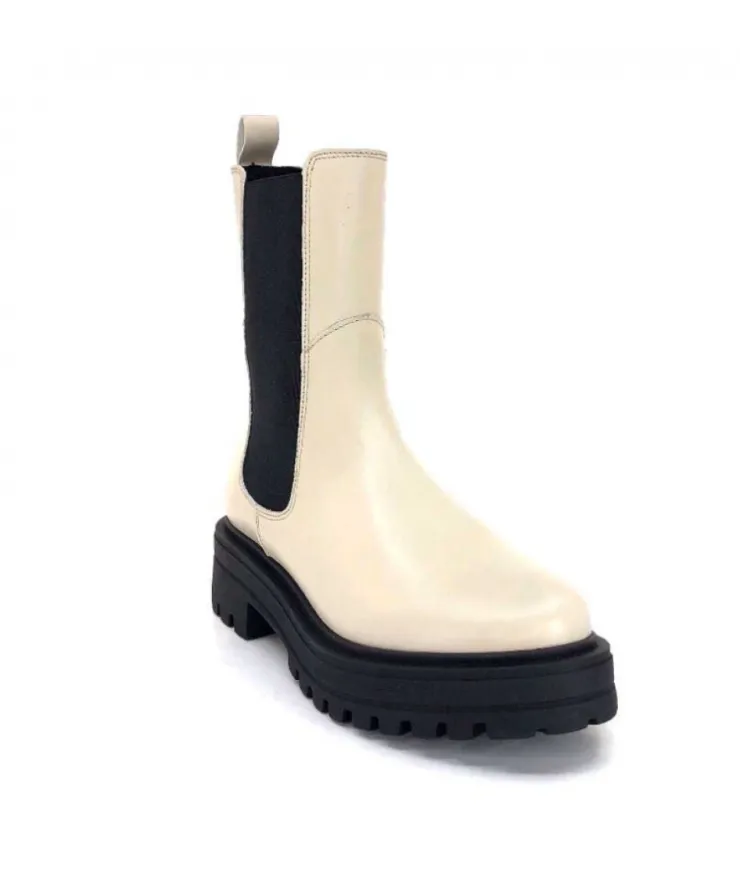 We Do 99465 B Cuir Beige Lin*Femme Bottines