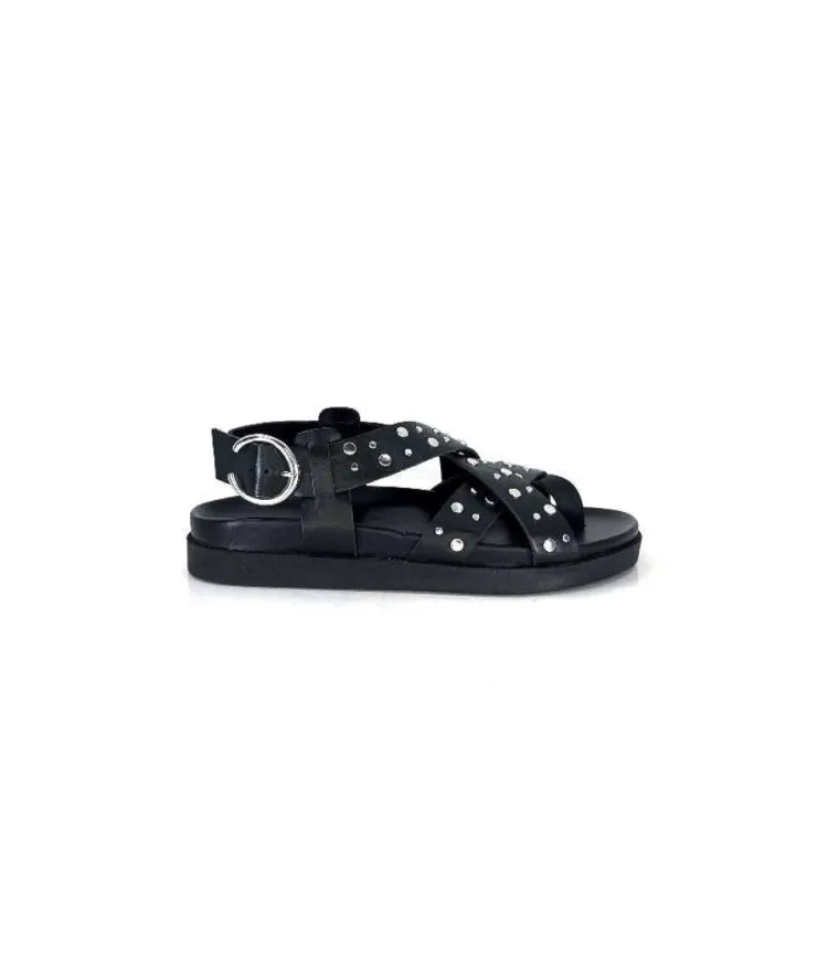 We Do Wedo 45101 Cuir Noir*Femme Sandales