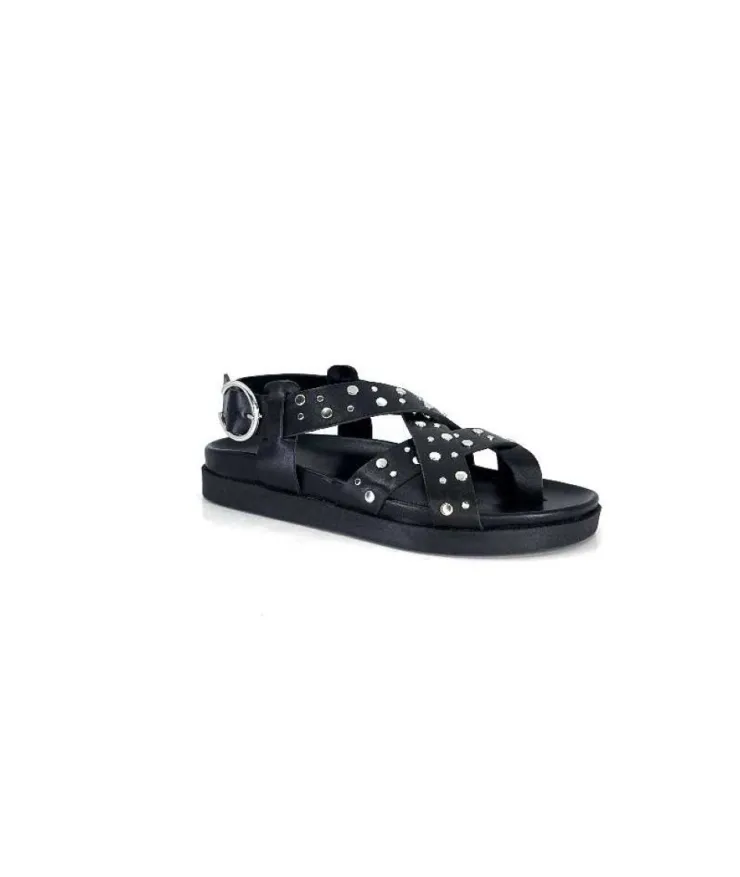 We Do Wedo 45101 Cuir Noir*Femme Sandales